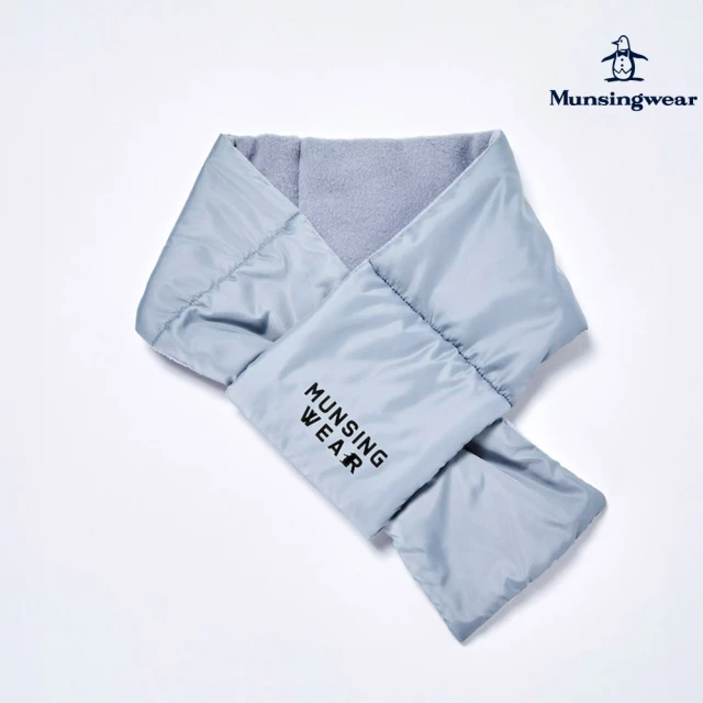 【Munsingwear】企鵝牌 男款灰色輕柔保暖圍巾 MGSJ0K00