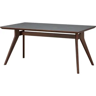 【NITORI 宜得利家居】◎岩板 陶板餐桌 CERAL 木腳款 150 GY/MBR(陶板餐桌 餐桌 陶板 岩板 CERAL)