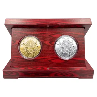 【三省堂】2024龍年套幣組 龍年金銀套幣組+精美木盒(金山財神廟過爐/龍年金幣/龍年錢母/招財錢母)