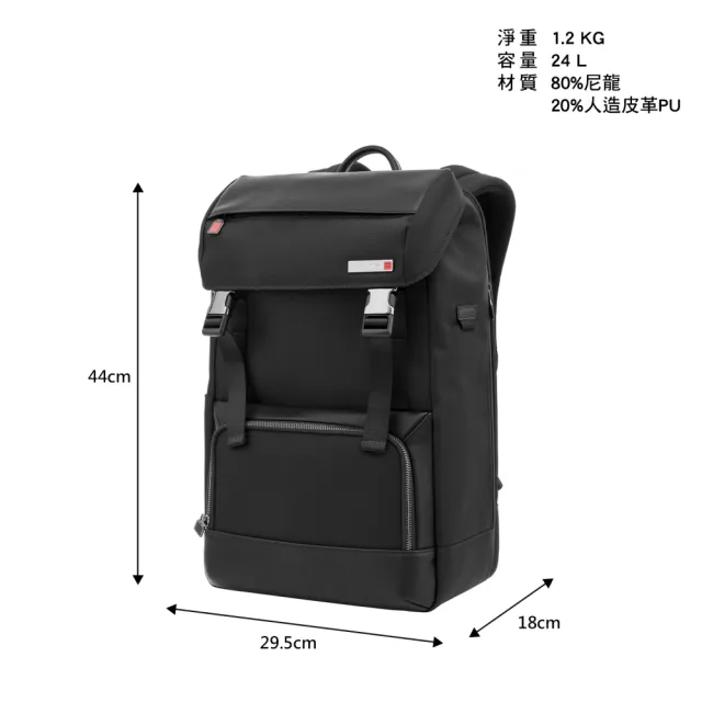 【Samsonite 新秀麗】Sefton 商務收納型筆電後背包15吋(多色可選)