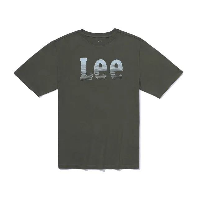 【Lee 官方旗艦】男裝 短袖T恤 / 線條層疊LOGO 共3色 Oversized版型(LB302082742/LB302082857/LB302082ANL)