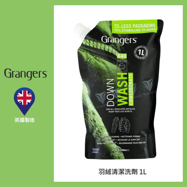 英國 Grangers 補充包-羽絨清潔洗劑-蓬鬆&活化防潑-1L(洗劑/清潔/羽絨/英國製/衣物)