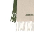 【JACQUEMUS】Moisson 漸層 羊駝毛 圍巾 卡其綠色