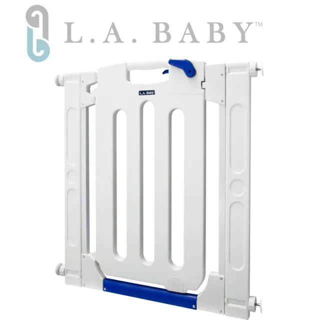【L.A. Baby】幼兒安全門欄/圍欄/柵欄(純白色/附贈三片延伸件)