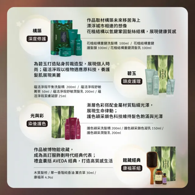 【AVEDA】佳節禮盒_館藏經典(木質髮梳/康福茶/薰衣草純香油)