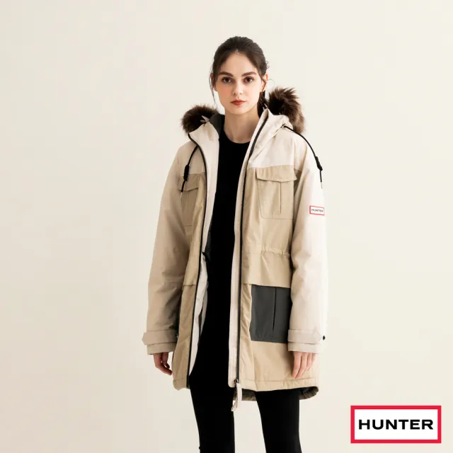 【HUNTER】女裝-Explorer鋪棉獵裝長版外套(奶茶色)