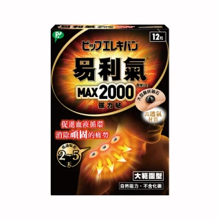 【易利氣 官方直營】磁力貼 大範圍型 2000高斯(共12粒/盒)