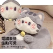 【Kyhome】卡通貓咪毛絨暖腳寶 可放熱水袋 足部保暖器 暖腳器(交換禮物/聖誕禮物)