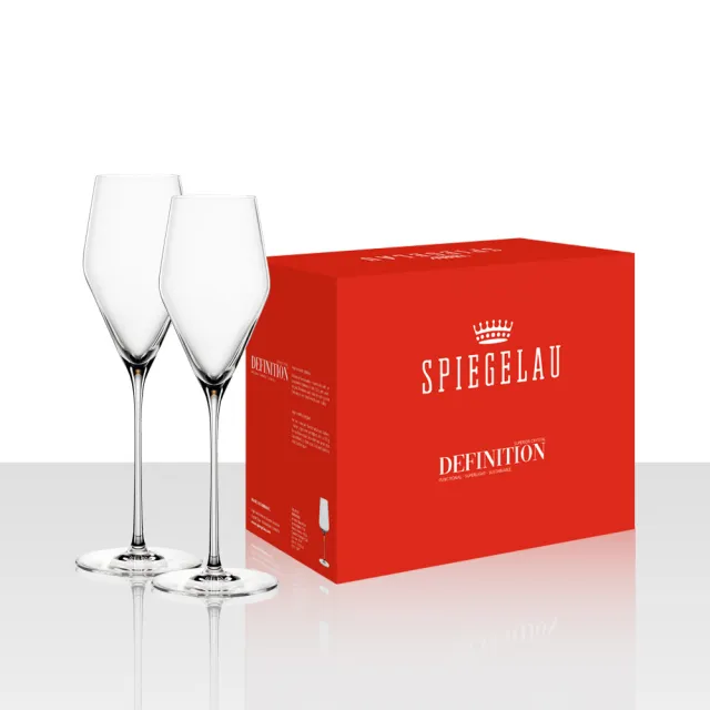 【Spiegelau】德國 Spiegelau Definition 香檳杯 2入禮盒/250ml (歐洲製  高階羽量款 水晶杯)