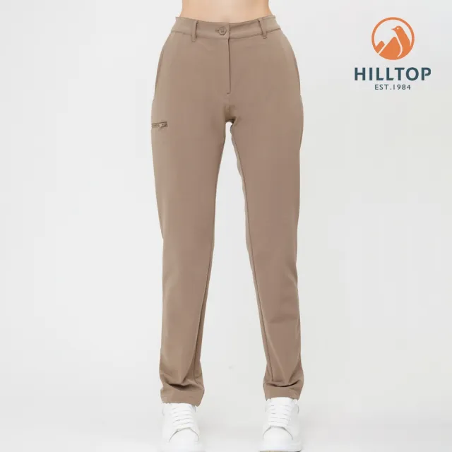 【Hilltop 山頂鳥】防潑水保暖彈性長褲 女款 卡其｜PH31XFP6ECN0