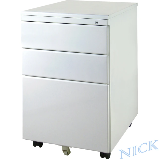 NICK 凹槽造型鋼製活動櫃_三抽(NICK/活動櫃/三層櫃