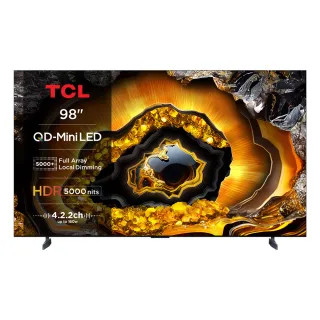 【TCL】98型 頂級 QD-Mini LED 144Hz Google TV 量子點智能聯網顯示器(98X955-廠勘基本安裝)