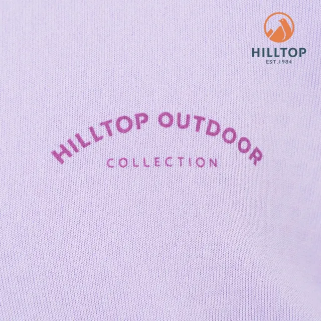 【Hilltop 山頂鳥】童款POLYGIEN抗菌吸濕快乾保暖彈性刷毛上衣 紫｜PH51XC93ECJ0