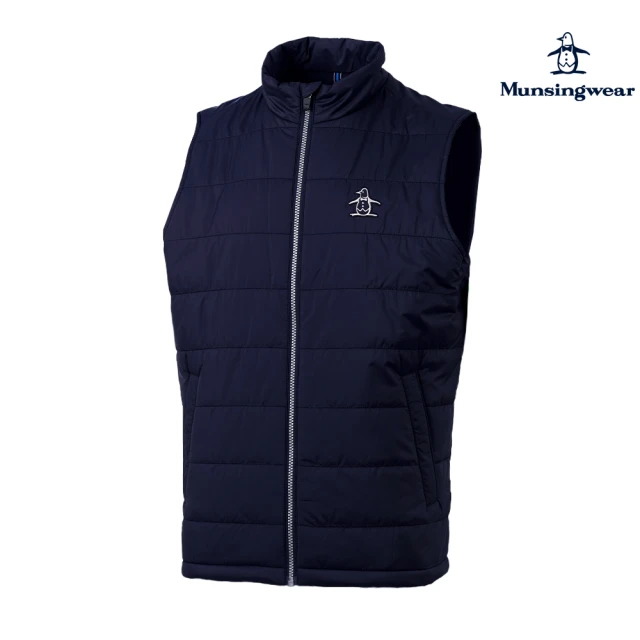 Munsingwear 企鵝牌 男款深藍色輕量鋪棉背心MGSL6502