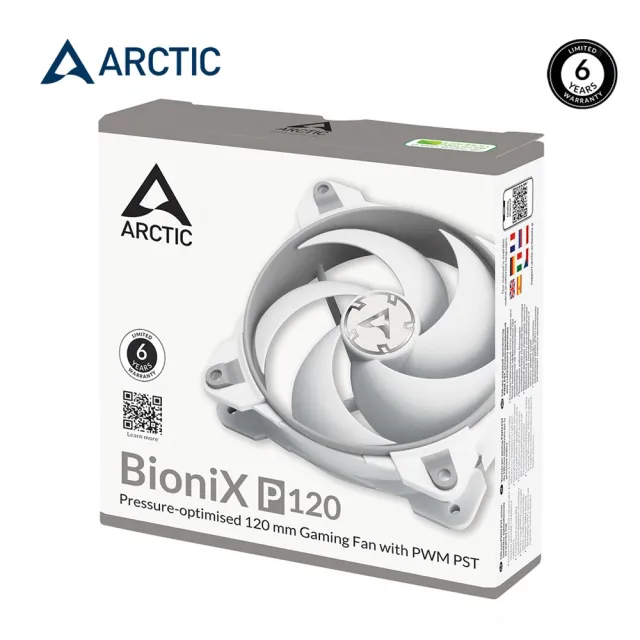 【Arctic】BioniX P120 12公分電競風扇  灰白色(電競風扇/6年保)