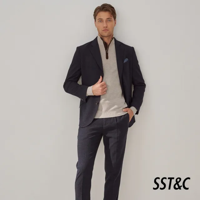 【SST&C】男裝 藏青點點休閒西裝外套0612309005(換季55折)