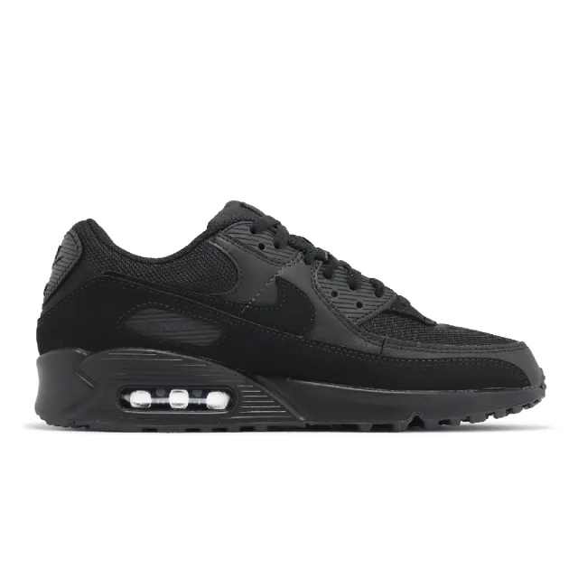 NIKE 耐吉】休閒鞋Air Max 90 男鞋黑全黑氣墊網布皮革經典復古(CN8490