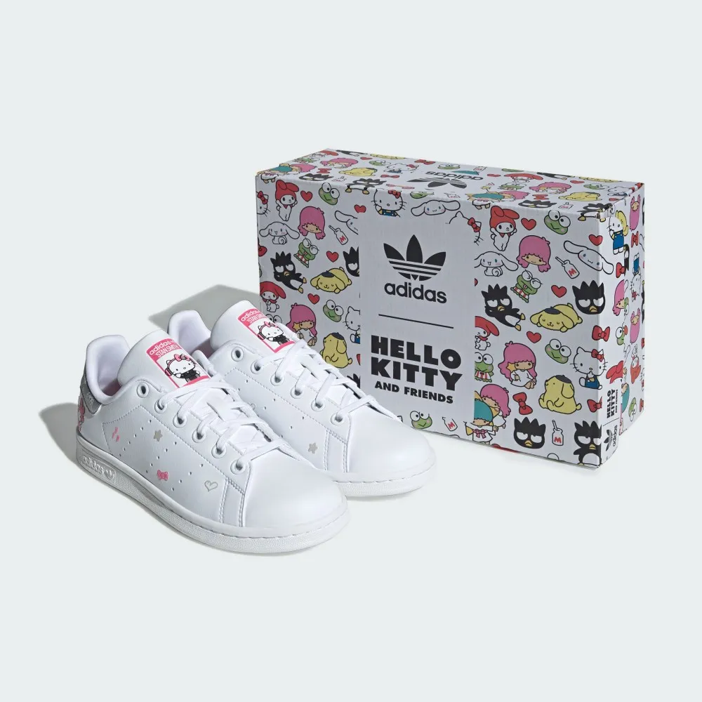 【adidas 官方旗艦】HELLO KITTY STAN SMITH 運動休閒鞋 貝殼 童鞋 - Originals IG8407