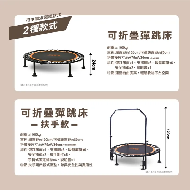 【ETQ USA】可折疊彈跳床 40吋