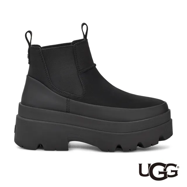 UGG】女靴/雪靴/防潑水靴/厚底靴/Brisbane Chelsea(黑色-UG1143842BLK