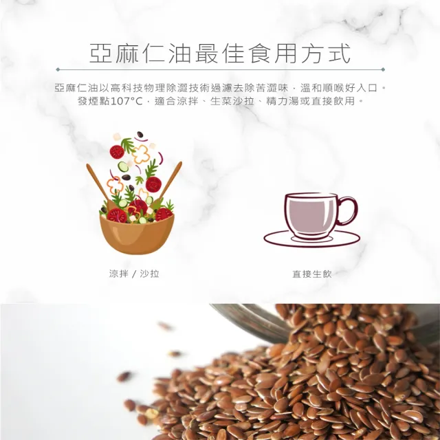 【GoodSome 好東西】義大利原裝進口頂級冷壓亞麻仁油250mlx6入(素食者的魚油)