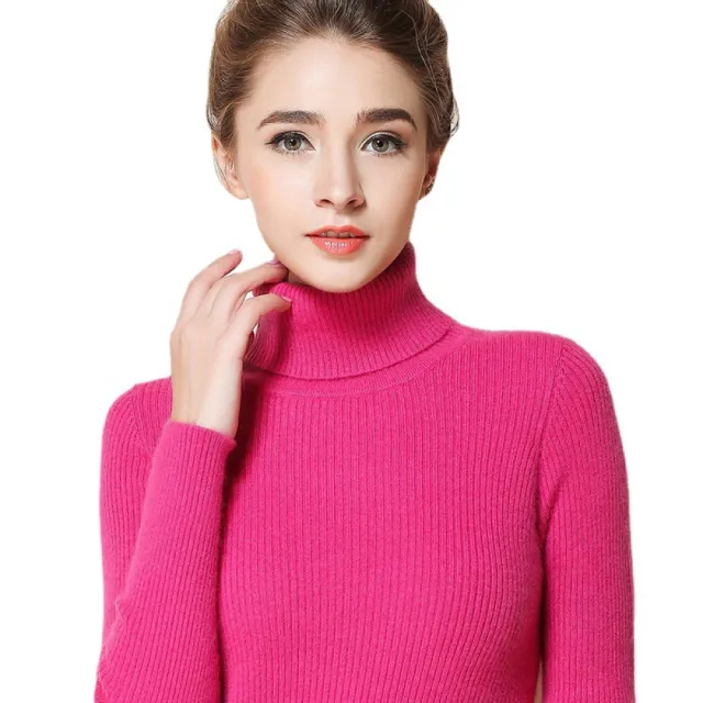 【Very Buy 非常勸敗】秋冬緊身羊絨衫高領顯瘦內搭毛衣抽條短款百搭內搭針織衫毛衫