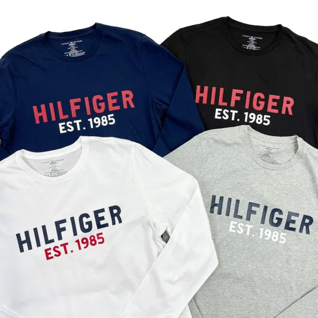 【Tommy Hilfiger】Logo長T 大尺碼 美版偏大 長袖 T恤 純棉 湯米 5色 平輸品(T恤8765BC4)