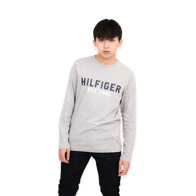 【Tommy Hilfiger】Logo長T 大尺碼 美版偏大 長袖 T恤 純棉 湯米 5色 平輸品(T恤8765BC4)