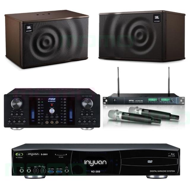 【音圓】N2-350+FNSD AK-8800 PRO+ACT-869+JBL MK08(4TB伴唱機+擴大機+無線麥克風+卡拉OK專用喇叭)