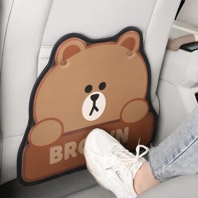 【LINE FRIENDS】熊大莎莉兔兔汽車椅背防踢墊椅背防護墊 單入(車用椅背防踢護墊)
