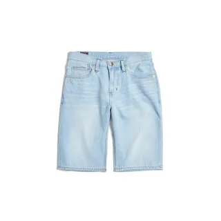 【EDWIN】男裝 紅標 基本五袋牛仔短褲(漂淺藍)