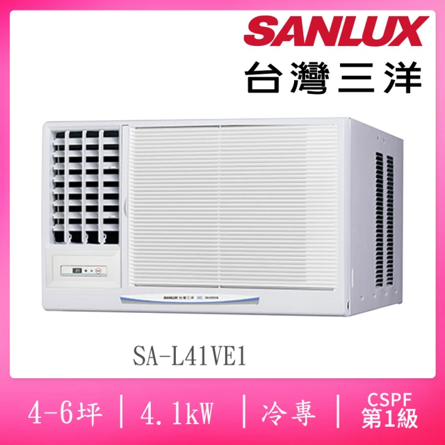 SANLUX 台灣三洋 4-6坪左吹式一級變頻冷專窗型冷氣(