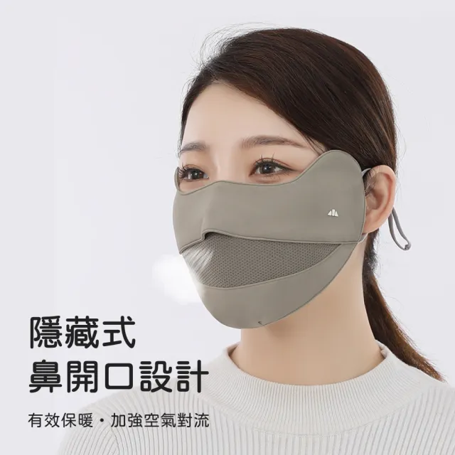 【NicoFun 愛定做】2入 防風保暖口罩 立體剪裁設計 護眼角 高爾夫球 透氣 防曬 秋冬(可水洗 可調式耳扣)