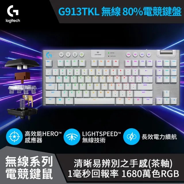 Logitech G】G913 TKL 無線80%機械式電競鍵盤(交換禮物/聖誕禮物