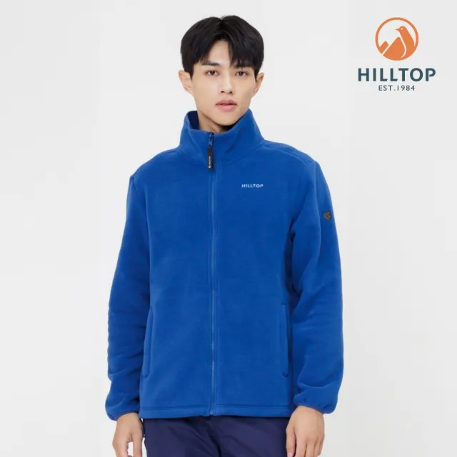 【Hilltop 山頂鳥】POLARTEC 吸濕快乾保暖立領刷毛外套 男款  藍｜PH22XM15ECE0(可銜接GORE-TEX外件)