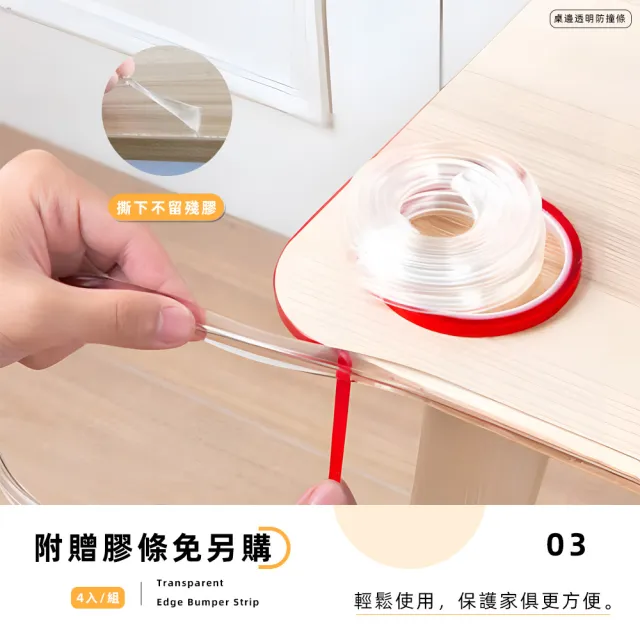 【上手家居】透明防撞條 100cm(防撞貼/防撞邊條/防護條/防撞膠條/防撞貼條/防撞角/保護條)