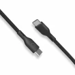 【RHINOSHIELD 犀牛盾】USB-C to USB-C 黑色編織傳輸/充電線 1公尺(Android/iPad適用Type C)