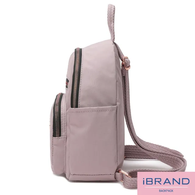【iBrand】雙11 輕盈防潑水精巧撞色後背包(防水包 多色任選)