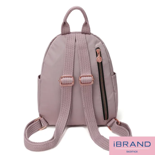 【iBrand】雙11 輕盈防潑水精巧撞色後背包(防水包 多色任選)