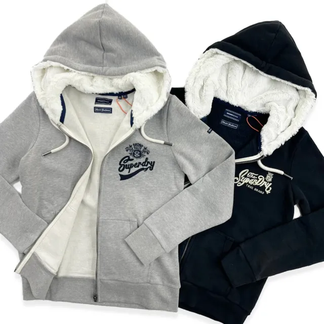 【Superdry】極度乾燥 棉外套 女外套 薄刷毛 冒險魂 刷毛 縮口 連帽 棉質 外套 平輸品(棉外套9328EZ1)