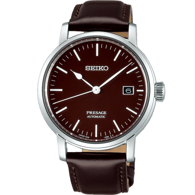 【SEIKO 精工】Presage 琺瑯工藝機械男錶(6R35-00F0B)