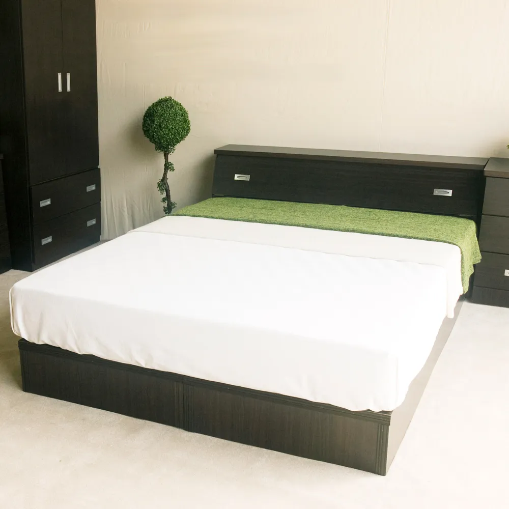 【YUDA 生活美學】房間組2件組 加大6尺  床底+獨立筒床墊  床架組/床底組