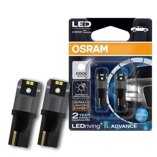 【Osram 歐司朗】汽車LED燈 T10 / 2入 側發光/白光/6000K 12V 1.5W(公司貨《送OSRAM 自裝噴霧罐》)