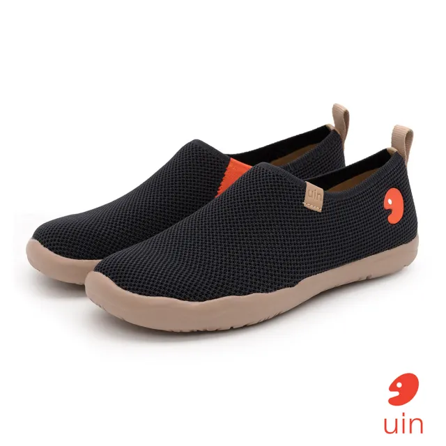 【uin】西班牙原創設計 女鞋 黯黑素色休閒鞋W1109388(素色)