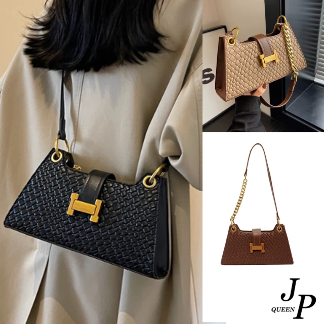 Jpqueen 流行雲彩紋路鍊條女款手提側肩斜背包水桶包(4