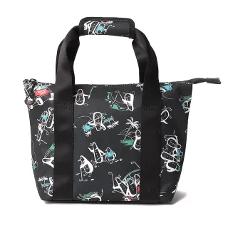 【Munsingwear】企鵝牌 女款黑色滿版企鵝印花保冷袋 MLRE0A44