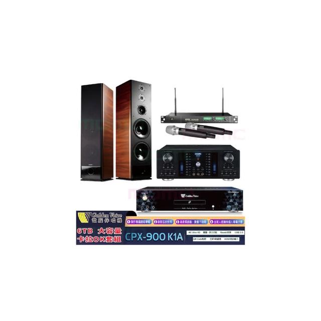 【金嗓】K1A+OKAUDIO DB-8AN+ACT-869+TDF K-105(6TB點歌機+卡拉OK擴大機+無線麥克風+落地型喇叭)