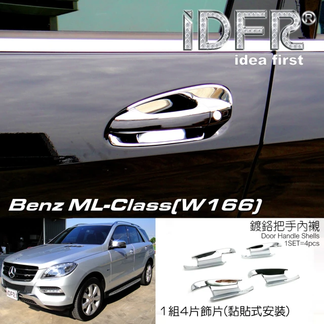 IDFRIDFR Benz 賓士 ML W166 2011~2014 鍍鉻銀 車門防刮門碗 內襯保護貼片(賓士 改裝 ML W166)