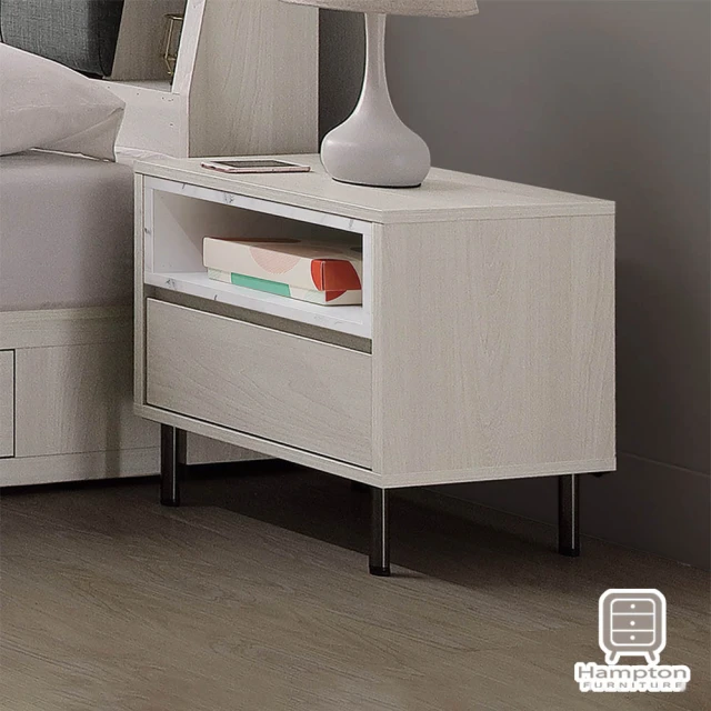 WELAI 日式橡膠木現代小型家用床頭櫃-多尺寸(床邊儲物櫃