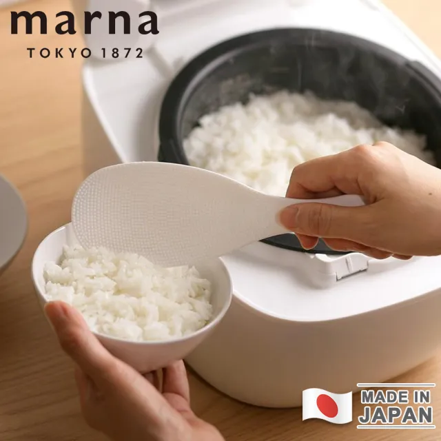 【MARNA】日本製極系列不沾黏飯勺(透明/白色)
